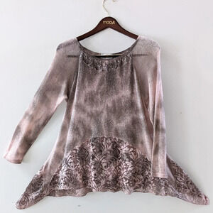 Belle France BoHo Fairycore Lace Knit Sweater Made in Italy